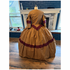 Old Gold with Burgundy Venice Lace Civil War Day Dress 32
