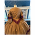 Old Gold with Burgundy Venice Lace Civil War Day Dress 32
