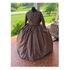 Olive and Deep red Plaid Civil War Simple Day Dress Camp Dress 32