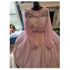 Pink Striped Silk Chiffon Civil War Day Dress 44