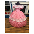 Plus Size Pink Floral Civil War Ballgown jacquard Trim