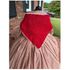 Red with White Accents Civil War Victorian Crochet Shawl 8