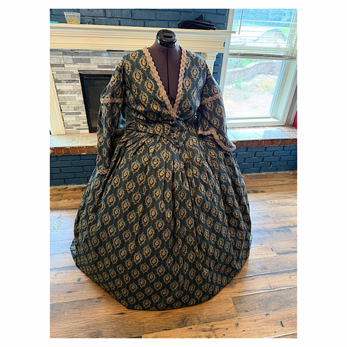 Rich Blue Reproduction Civil War Better Day Dress 36