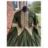Rich Dark Green Civil War Better Day Dress Wide Venice laces 30