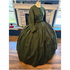 Rich Dark Green Reproduction Civil War Simple Day Dress Camp Dress 30