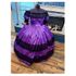 Rich Purple Moire with Black Civil War Ballgown 40