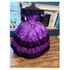 Rich Purple Moire with Black Civil War Ballgown 40