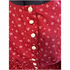 Rich Red Floral Civil War Simple Day Dress or Camp Dress 38