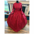 Rich Red Floral Civil War Simple Day Dress or Camp Dress 38