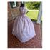Simply Elegant Blush Velvet Flocked Taffeta Civil War Ballgown 42