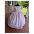 Simply Elegant Blush Velvet Flocked Taffeta Civil War Ballgown 42