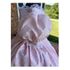 Simply Elegant Blush Velvet Flocked Taffeta Civil War Ballgown 42