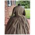 Taupe Brown Stripe Civil War Simple Day Dress/Camp Dress 38