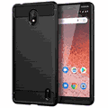Nokia 1 Plus Carbon Fiber Shockproof Back Cover Case