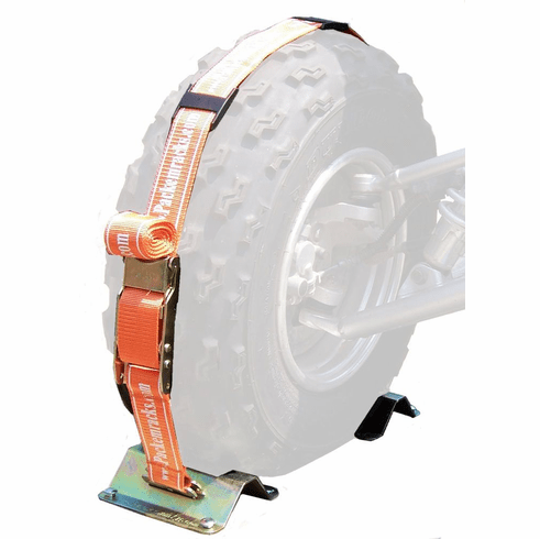 Indusafe Wheel Chock Tie-Down Kit With E-Track – For ATV, UTV, Mower Trailers (New)