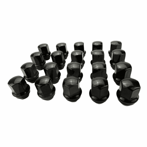 6509422BLK Black 20-Piece Lug Nut Set for 18-25 Jeep Wrangler JL, Gladiator JT