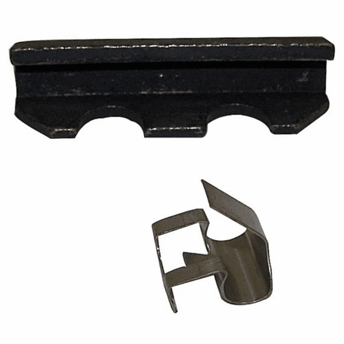 83503571 Front Caliper Brake Support & Key, fits 1978-81 Jeep CJ-5, CJ-7, CJ-8 w/ 2-Bolt Caliper Bracket