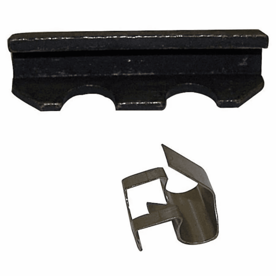 83503571 Front Caliper Brake Support & Key, fits 1978-81 Jeep CJ-5, CJ-7, CJ-8 w/ 2-Bolt Caliper Bracket