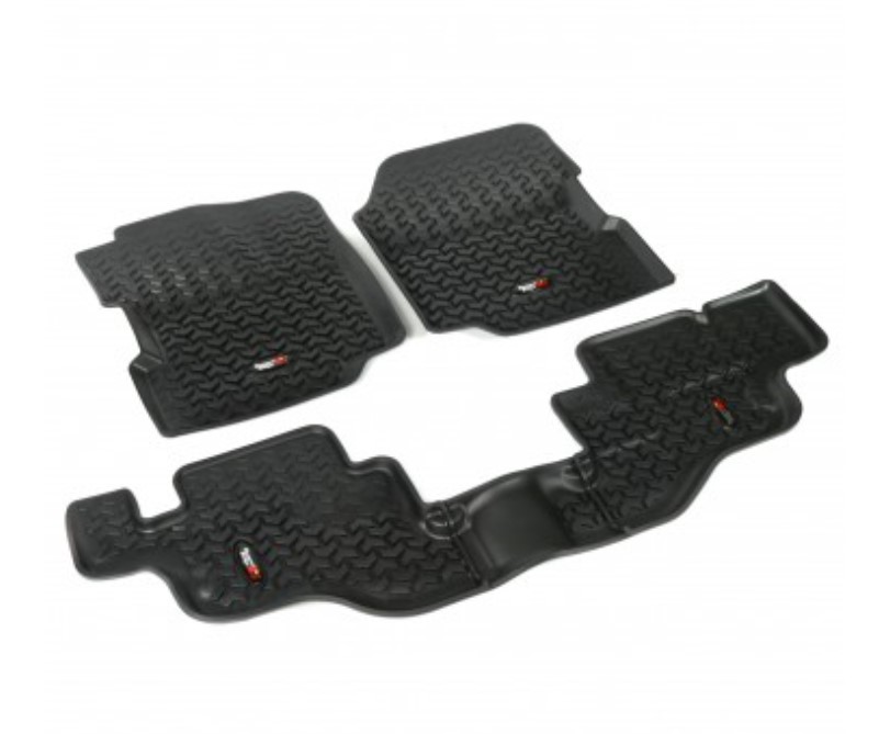 Rugged Ridge 1298709 Black 3 Piece All Terrain Floor Liner Kit fits