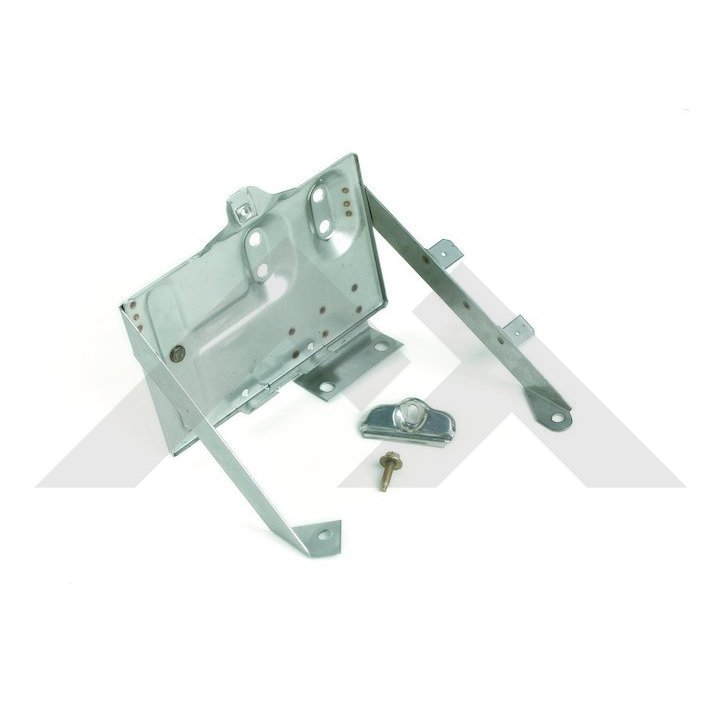 CJP RT34020 Stainless Steel Battery Tray Kit, fits 197686 Jeep CJ5