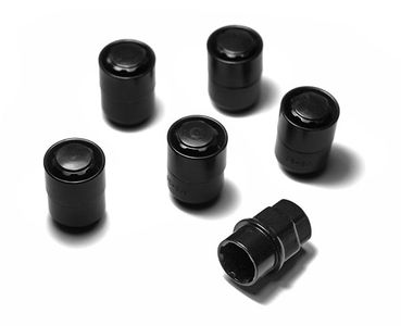 OMIX [ 1671521 ] Five Piece Wheel Lock Set 1/2 -20 Thread Black