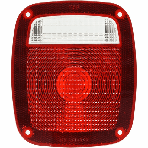 J8129642 Tail Light Lens for 76-06 Jeep CJ, Wrangler YJ, TJ Models