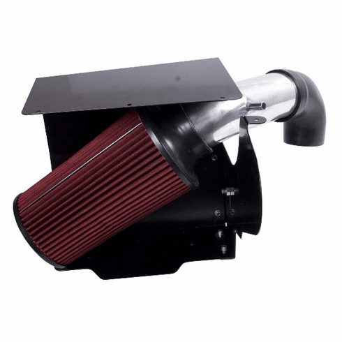 Red Long Air Intake Kit With Filter For 1991-1995 Jeep Wrangler (2.5L & 4.0L) - Chrome Aluminum Pipe, Performance Upgrade