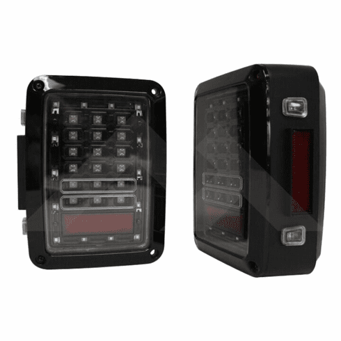 RT28112 RT Off-Road LED Tail Light Set with Clear Lens for 07-18 Jeep Wrangler JK