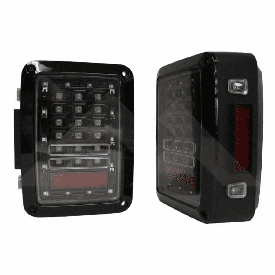 RT28112 RT Off-Road LED Tail Light Set with Clear Lens for 07-18 Jeep Wrangler JK