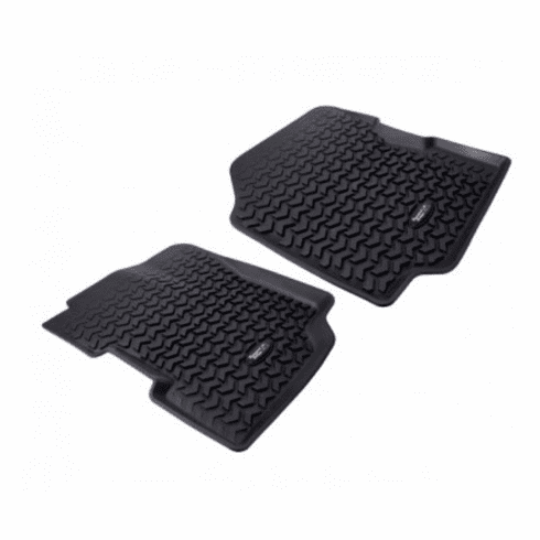 Rugged Ridge ] 1292021 ] Black All Terrain Front Floor Liners, fits 1976-1986 CJ5, CJ7 and CJ8, and 1987-1995 Jeep Wrangler YJ