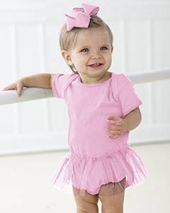 4422 Rabbit Skins Infant Baby Rib Lap Shoulder Tutu Creeper