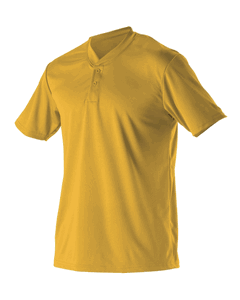 522MM Baseball Two Button Henley MESH ALL POLY JERSEY