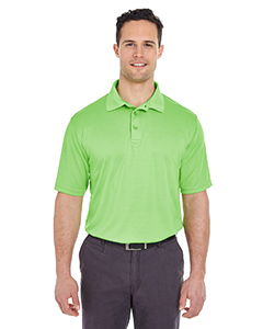 8220 - UltraClub Men's Cool & Dry Jacquard Stripe Polo