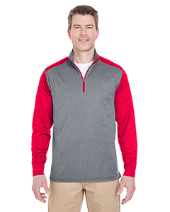 8232 - UltraClub Adult Cool & Dry Sport 2-Tone 1/4-Zip Pullover
