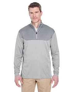 8233 - UltraClub Adult Cool & Dry Sport Color Block 1/4-Zip Pullover