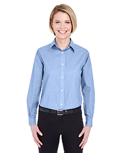 8341 - UltraClub Ladies' Wrinkle-Resistant End-on-End