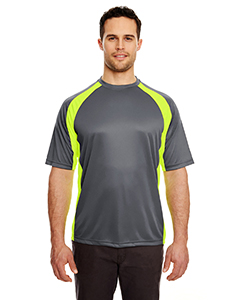 8421 - UltraClub Adult Cool & Dry Sport 2-Tone Performance Interlock Tee