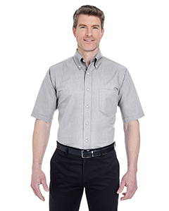 8972T - UltraClub Men's Tall Classic Wrinkle-Resistant Short-Sleeve Oxford