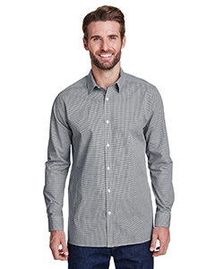 Artisan Collection by Reprime Men's Microcheck Gingham Long-Sleeve Cotton Shirt. RP220
