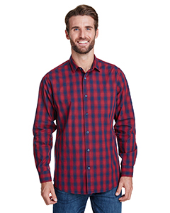 Artisan Collection by Reprime Men's Mulligan Check Long-Sleeve Cotton Shirt. RP250