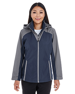 Ash City - North End Ladies' Embark Interactive Colorblock Shell with Reflective Printed Panels. NE700W