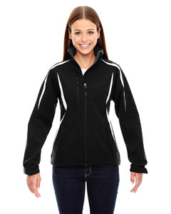 Ash City - North End Ladies' Enzo Colorblocked Three-Layer Fleece Bonded Soft Shell Jacket. 78650