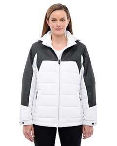 Ash City - North End Ladies' Excursion Meridian Insulated Jacket with Mélange Print. 78232