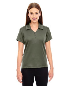 Ash City - North End Ladies' Exhilarate Coffee Charcoal Performance Polo with Back Pocket. 78803