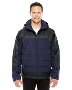 Ash City - North End Men's Excursion Meridian Insulated Jacket with Mélange Print. 88232