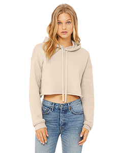 Bella + Canvas Ladies' Cropped Fleece Hoodie. B7502