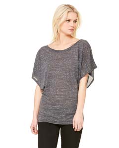 Bella + Canvas Ladies' Flowy Draped Sleeve Dolman T-Shirt. 8821
