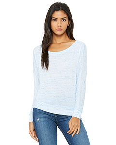 Bella + Canvas Ladies' Flowy Long-Sleeve Off Shoulder T-Shirt. 8850