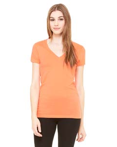 Bella + Canvas Ladies' Jersey Short-Sleeve Deep V-Neck T-Shirt. B6035