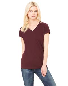 Bella + Canvas Ladies' Jersey Short-Sleeve V-Neck T-Shirt. B6005